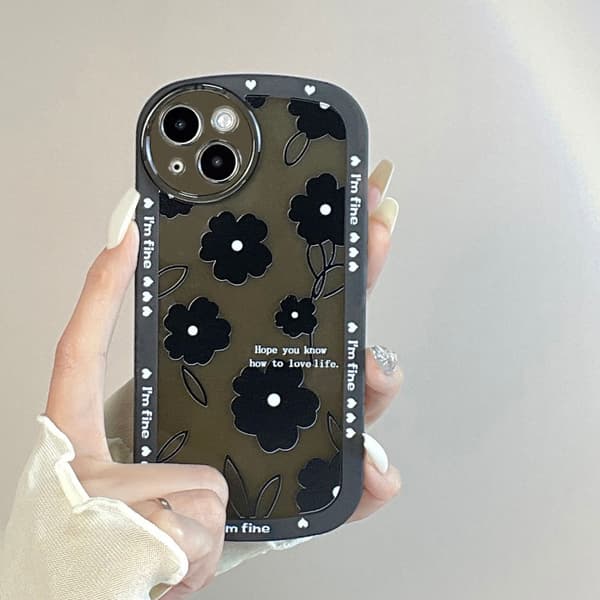 2-pakning premiumfarger for iPhone 13 Pro Max Søt Graffiti Kjærlighet