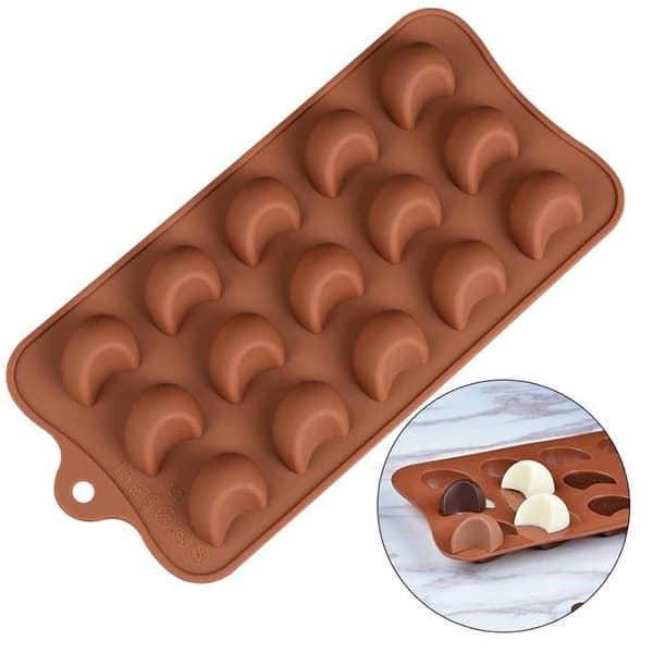 Halvmåne Silikonform Chokladform Pralinform Form Praliner Multicolor multifärg Multicolor multifärg