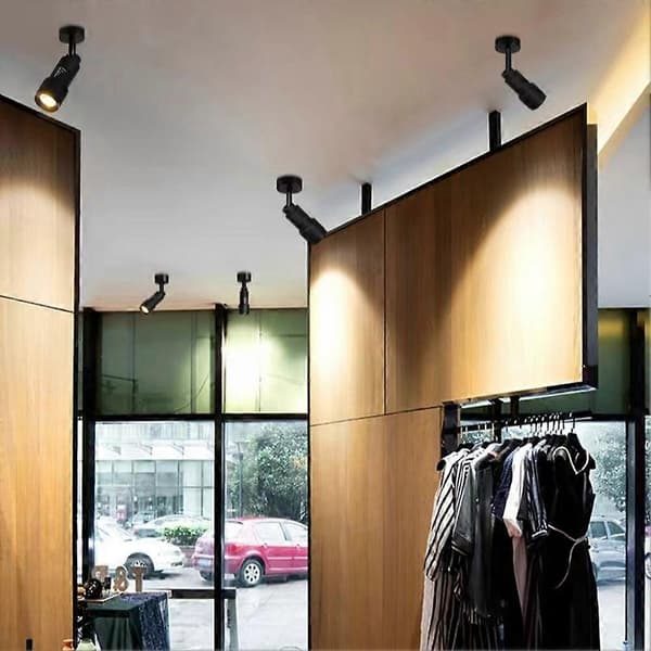Adjustable 10°-60° Narrow Beam Angle 3000k Ceiling Mounted Spotlight 7W Zoomable Spotlight with Zoom Function