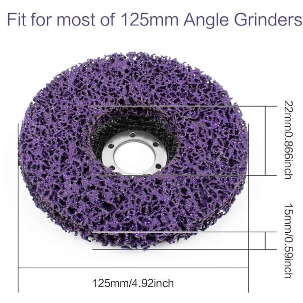 Grinding Disc for Angle Grinder 2 pcs Stainless Steel Cleaning Disc 125mm Grinding Disc for Rust Removal from Paint Angle Grinder Accessories