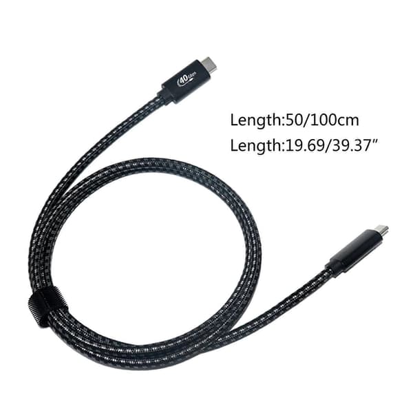 40 Gbps Data Transfer Cable USB C to USB C PD100W Charging Cable USB4 USB C Cable for Laptop Mobile Phone Thunderbolt4 Cable