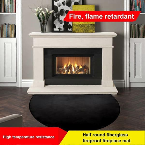 Fireplace Mat High Temperature Resistant Non-Slip Design Multifunctional Flame Retardant Fireproof F
