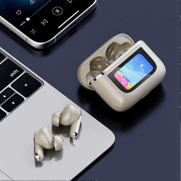 V8 Trådløse In-Ear Høretelefoner Ørepropper ANC Støjreducerende Høretelefoner In-Ear Touch Screen Kontroller H