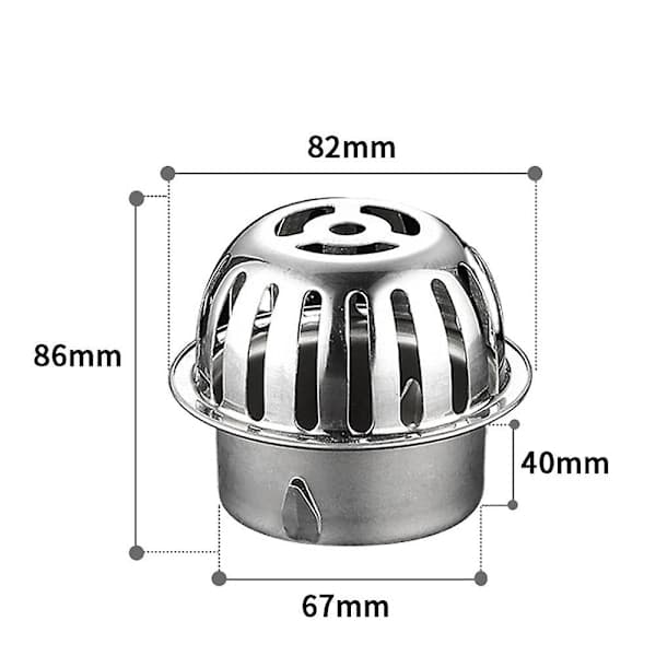 (Diameter: 75 mm) Downpipe protection in 304 stainless steel - Downpipe strainer - Leaf catcher for gutters, leaves, moss
