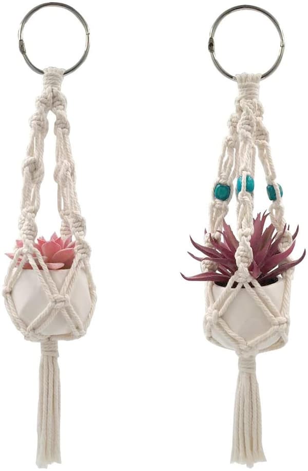 2-pack Mini Macramé Växthängande Dekorationer