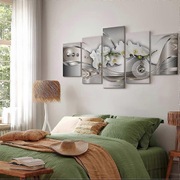 Abstrakta bilder Non-woven canvasbild 5 st Konsttryck Moderna väggbilder