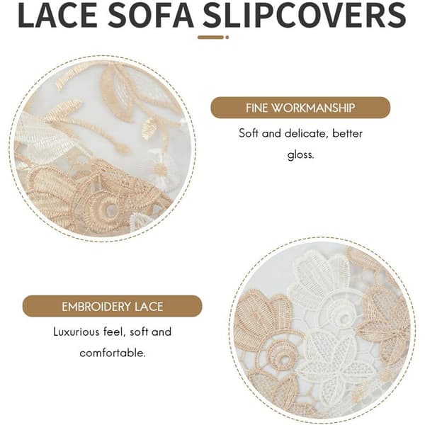 1-pack spetssofföverdrag, broderade sofföverdrag, möbelskydd bordsduk (60x70 cm/23,6x27,6 tum)