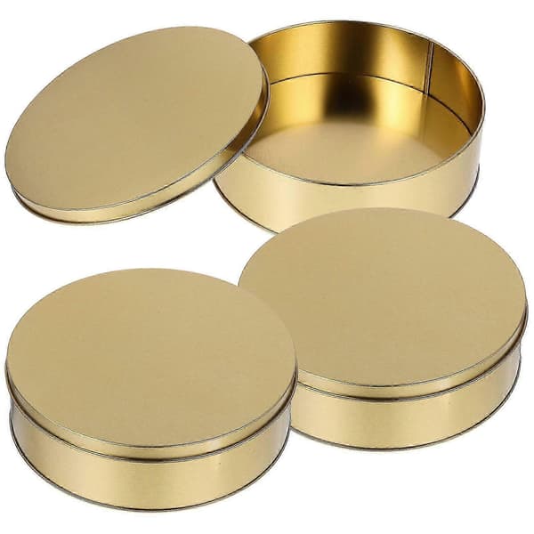 3 Pcs Cookie Jars with Lid Round Tin Box Candy Box Metal Container for Cookies Candy Snacks
