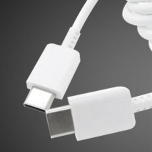 Type C til Type C-kabel PD Hurtigopladning Fleksibel Type C-datakabel til Android til Note 10-telefon 1 m Hvid_tfrf