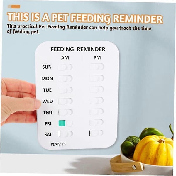 Dog Feeding Reminder, Magnetic OR Double-Sided Adhesive Application, Pet Feeding Reminder-2