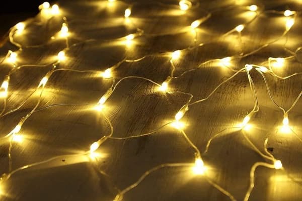 96 LED-lysgardin lyskæde varmhvidt dekorativt lys indendørs