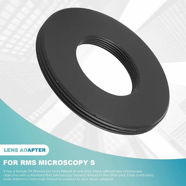 (20 mm) Objektivadapter Passer Mikroskopobjektiver med Gjenger til M42-feste