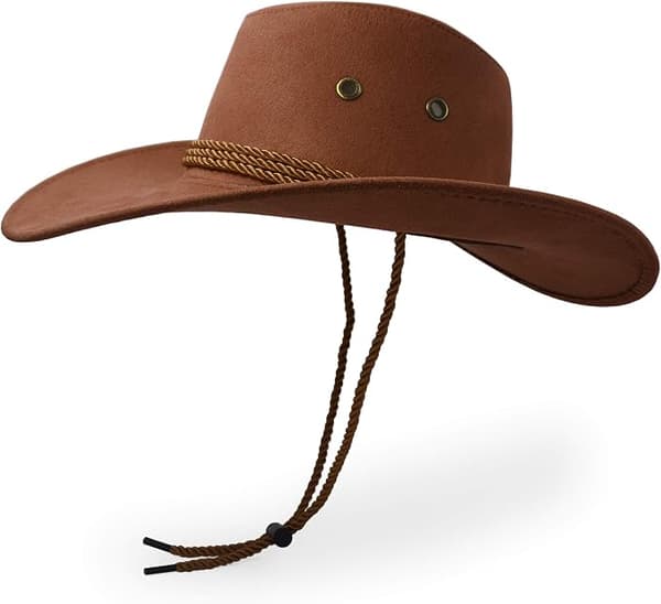 Cowboyhat, Mock Suede Solhat, Western Rejsehat