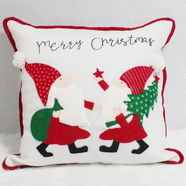 46x46cm Tomte Julväska God Jul Dekor för hemmet Julkuddfodral A A