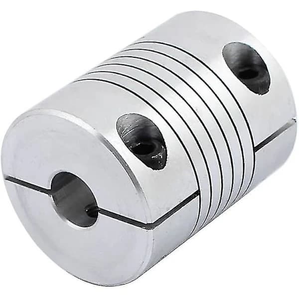 8mm til 10mm Akselkobling 19mm Længde 25mm Diameter Trinmotorkobling Aluminiumslegering Koblingsstykke til 3D-printer CNC-maskine DIY-enkoder