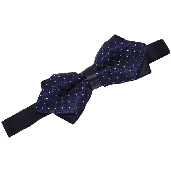 Justerbar Mode Fluga Fancy Slips för Fest och Bröllop (Mörkblå)