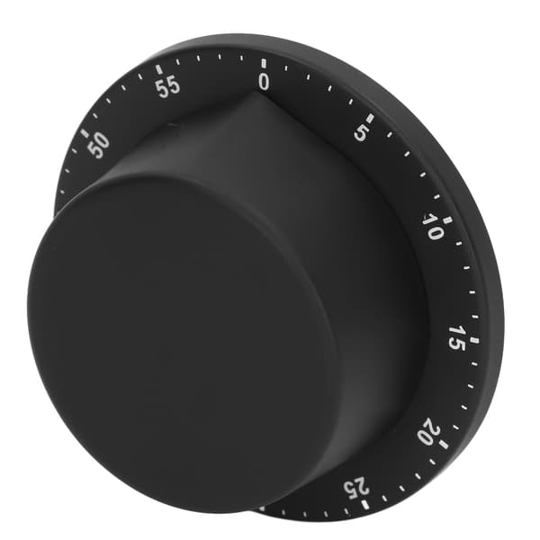 Køkken mekanisk timer 304 rustfrit stål magnetisk sugekok madlavning timer ur sort
