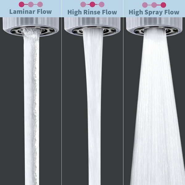 Swivel Faucet Nozzle, 3-Function Faucet Nozzle, 360° Wide Angle Rotation