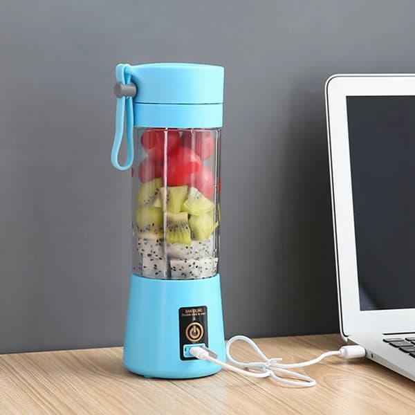 380ML Mini Smoothie Mixer Bærbar Elektrisk Blender Smoothie Maskine (Blå)