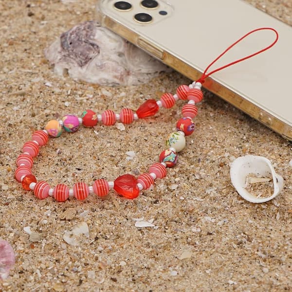 Beaded Phone Strap Mobile Phone Crystal Anti-loss Chain Mo