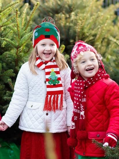 2 stk. jule-LED-belyste luer, jule-LED-belyst skjerf til jul