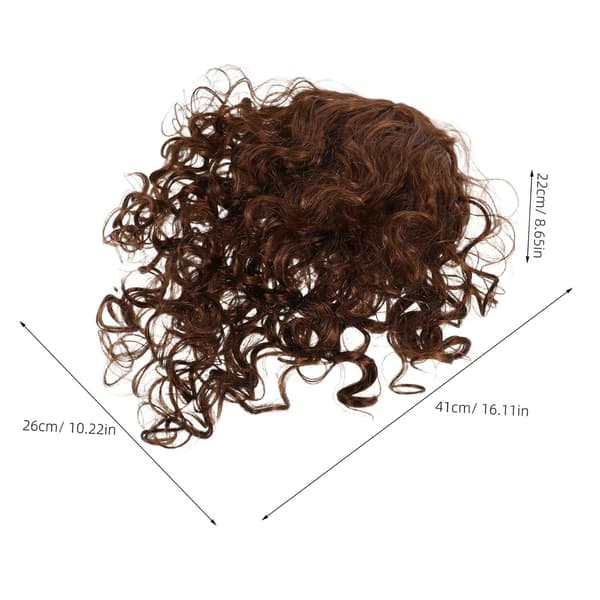 Biblical Wig and Beard Costume Set for Men, Realistic Brown