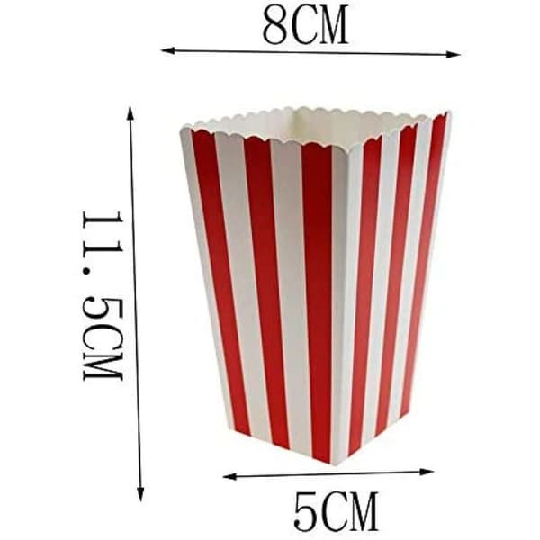 12 stykker slikposer festposer sæt popcornæsker popcornposer små