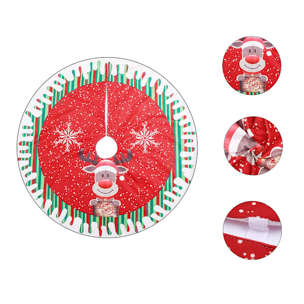 Timeless Christmas Tree Skirt, Easy Installation, Durable Material, Creates a Cozy Festive Atmosphere for Your Home (Red, 80 cm)