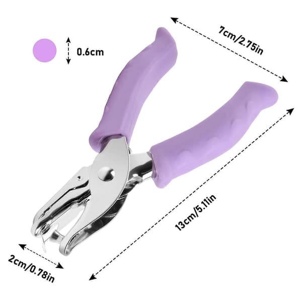 1 pc Hole Punch, Paper Punch Pliers 8 Sheet Capacity, Round