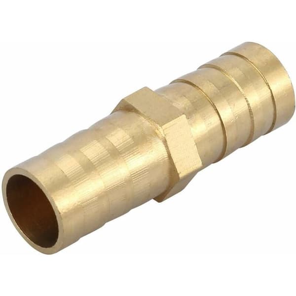 Lige modhageforbindelse, tovejs lige slangeadapter messingrørfitting samling rørforbindelse 10 mm (10 mm 5 stk)