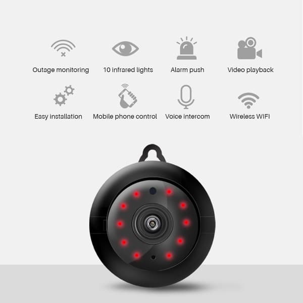 V380 Wireless WiFi IP Camera CMOS Sensor IR Cut Night Vision 1080P Cloud Storage Mini Camera EU Plug 100-240V