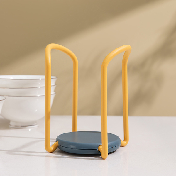Retractable Bowl Rack Multifunctional Drain Tableware Storage Holder for Dinner Plate Practical Kitchen Gadgets Yellow Yellow