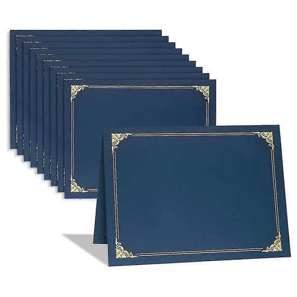 Certificate Holders, 10-pack Diploma Holders, Certificate Folders with Gold Foil Border for Letters