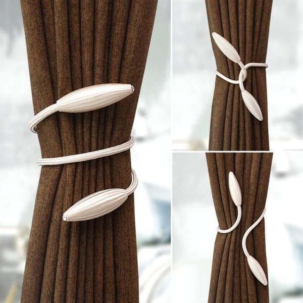 Beige gardinbindinger, kreative gardinbindinger, gardinspænde