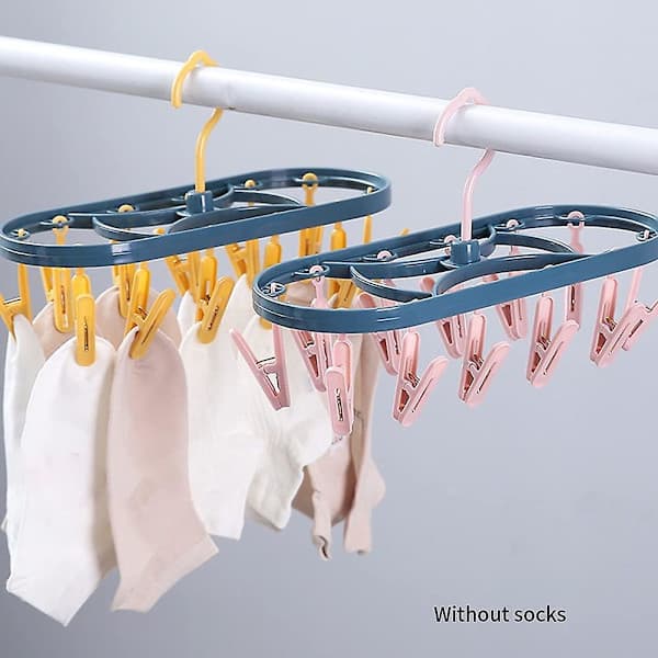 2-pack Drying Rack, Clothes Dryer, Plastic Drying Rack with 12 Clips, Portable Drying Rack