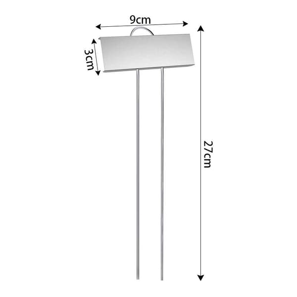 25x MEDIUM metal plant labels - Surface 9x3cm Height 30cm
