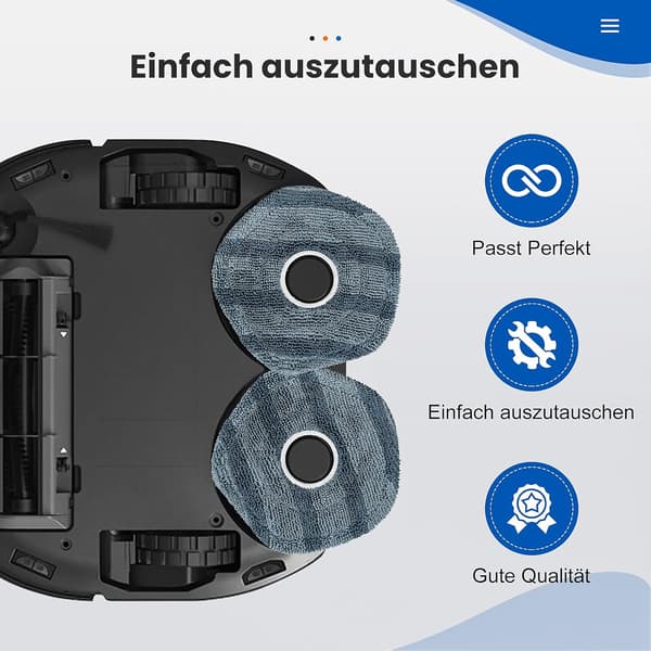 Replacement Mop Cloths for Eufy X10 Pro Omni/X9 Pro Robot Vacuum Cleaner