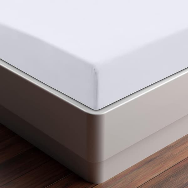 Bedding - Fitted Sheet - White, 160 x 200 cm - 35 cm Deep for Thick Mattress - Brushed Microfiber Polyester