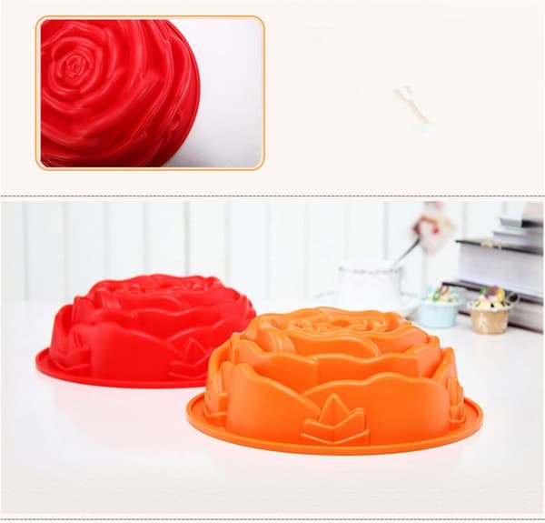 Bakeutstyr Non-Stick Silikonform for Muffins, Sjokoladekake, Såpeform, Roseform