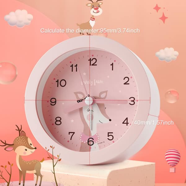 Silent Kids Alarm Clock, Loud Travel Clock, Desk Clock