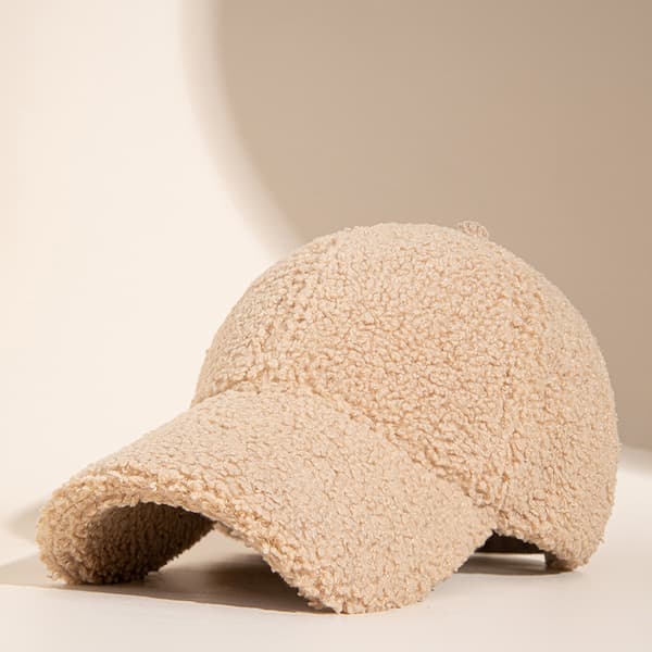 Lammeull baseballcaps, ensfarget, andnebb-caps, utendørs visir