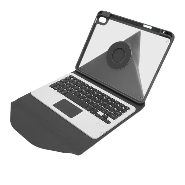 Keyboard Case with Wireless Keyboard, Trackpad, Built-in Pen Holder, Keyboard Case for IOS Tablet 9 8 7 Black