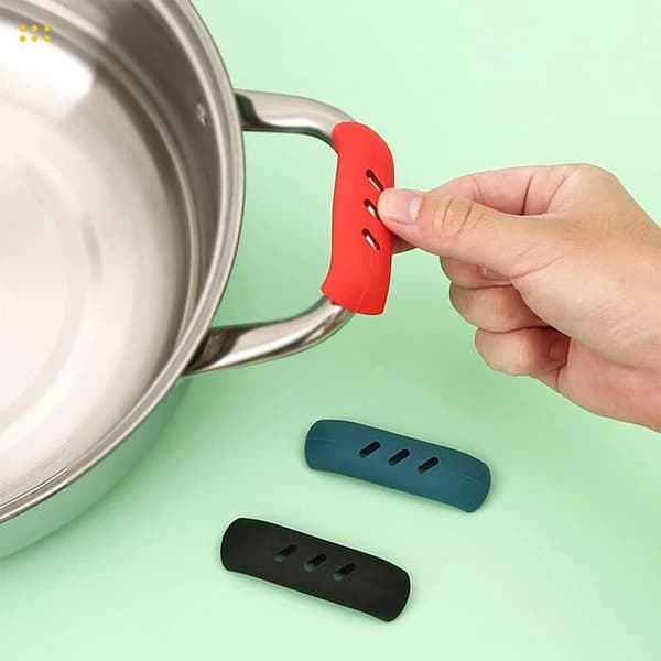 6 Pieces Silicone Pot Handle Covers, Heat Resistant Pot Holder