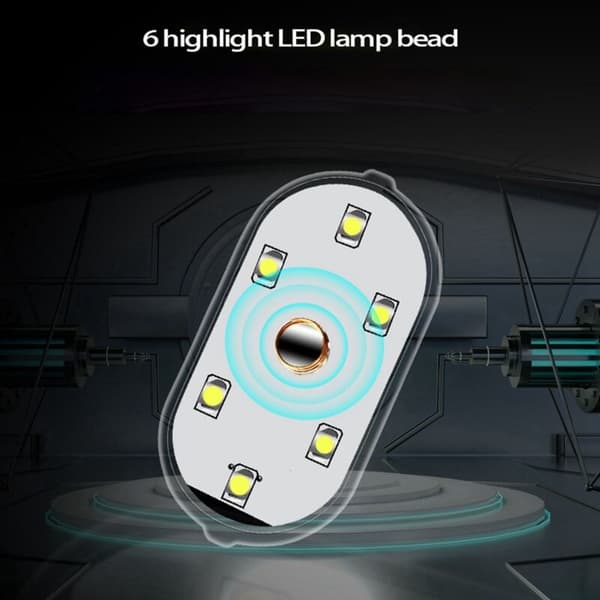 2 st USB-laddningsbil Interiör Atmosfär Ljus Läslampa LED Trycksensor Isblå