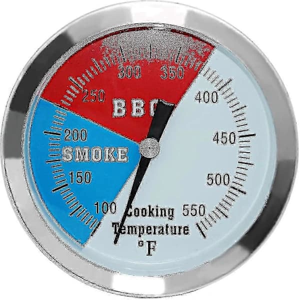 BBQ Grill Røgtermometer, Udskiftningstemperaturmåler i Rustfrit Stål til Oklahoma Joe's Smokers, 100 til 550F