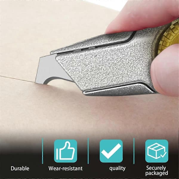 100-pack Extra Large Hook Blades for Roofing and Flooring, Carbon Steel, Double-Sided with 2 Silver Silver Silver