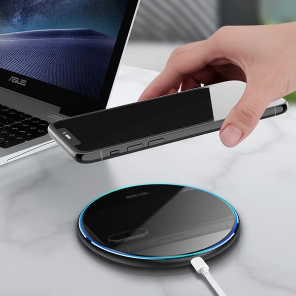 Wireless Charger, Qi 15W Inductive Charging Station, Black KLB