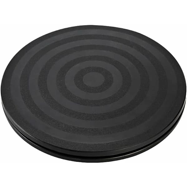 1 Piece Solid Turntable 360° Rotating Tray with Bearings Turntable Base TV Turntable Universal Round Heavy Duty Swivel Stand Black Tray