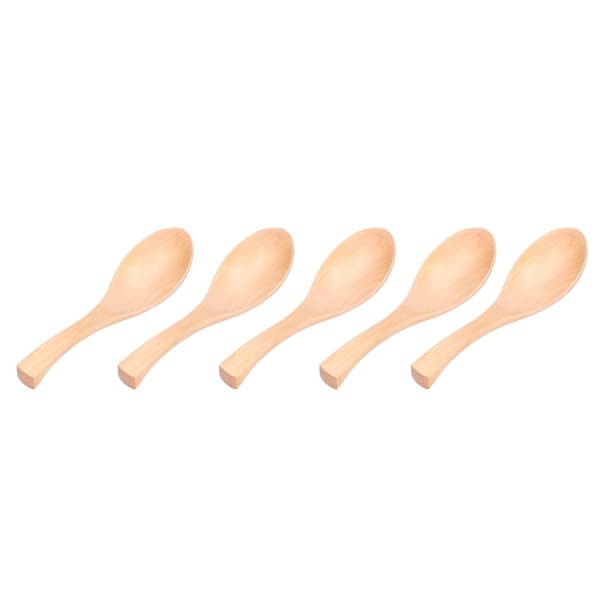 5-pack Natural Wooden Spoons with Bowl Handle KLB