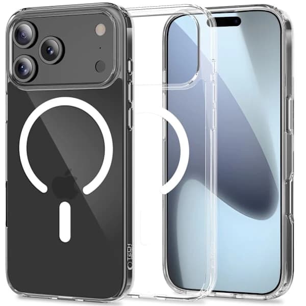Tech-Protect iPhone 17 Pro Max Deksel MagSafe FlexAir Hybrid Transparent